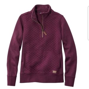 LL Bean Quilted 1/4 Zip sweatshirt